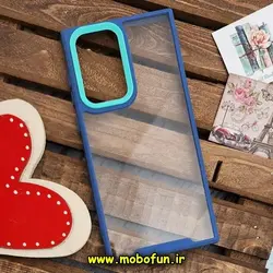 قاب گوشی Galaxy S22 Ultra سامسونگ اورجینال Pro Camera طرح پشت طلق شفاف دور سیلیکونی محافظ لنز دار سرمه ای کد 266