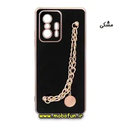 قاب گوشی Mi 11T - Mi 11T Pro شیائومی طرح مای کیس گلد لاین لاکچری دستبندی کارتیر محافظ لنز دار مشکی کد 537