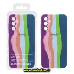 قاب گوشی Galaxy A14 4G - Galaxy A14 5G سامسونگ سیلیکونی اورجینال آبرنگی رنگین کمانی پاک کنی درجه یک زیربسته محافظ لنز دار کد 119