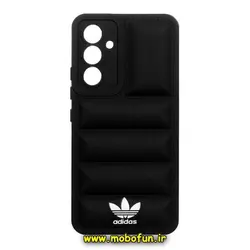 قاب گوشی Galaxy A54 5G سامسونگ سیلیکون ژله ای پافر PC زیر بسته محافظ لنز دار آدیداس adidas مشکی کد 129