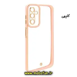 قاب گوشی Galaxy A14 4G - Galaxy A14 5G سامسونگ طرح الکتروپلیتینگ ژله ای شفاف اورجینال محافظ لنز دار گلبهی کد 136