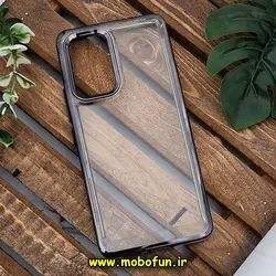 قاب گوشی Galaxy A53 5G سامسونگ طرح پشت طلق شیشه ای شفاف اورجینال برند FASHION CASE مشکی یاقوتی کد 628