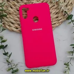 قاب گوشی Galaxy A11 - Galaxy M11 سامسونگ سیلیکونی اورجینال سورا SORA پاک کنی درجه یک زیربسته محافظ لنز دار صورتی فانتزی کد 622