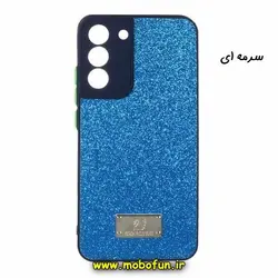 قاب گوشی Galaxy S22 Plus سامسونگ اکلیلی سواروسکی پلاک فلزی اورجینال محافظ لنز دار سرمه ای کد 48