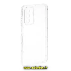 قاب گوشی Galaxy A04S سامسونگ طرح ژله ای شفاف بی رنگ ایربگ دار کپسولی محافظ لنز دار کد 177
