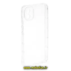 قاب گوشی Galaxy A04E سامسونگ طرح ژله ای شفاف بی رنگ ایربگ دار کپسولی محافظ لنز دار کد 52