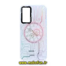 قاب گوشی Galaxy A24 4G سامسونگ طرح مگ سیف ضد ضربه هولوگرامی کیس تیفی CASETIFY صورتی کد 47