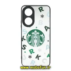 قاب گوشی Honor X7 4G آنر پشت گلس آینه ای CASETIFY طرح استارباکس محافظ لنزدار مشکی کد 103