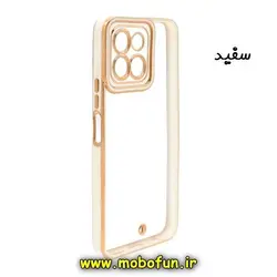 قاب گوشی Honor X6 4G - Honor X8 5G آنر طرح الکتروپلیتینگ ژله ای شفاف محافظ لنز دار سفید کد 28