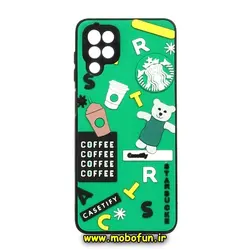 قاب گوشی Galaxy A12 - Galaxy M12 سامسونگ طرح سیلیکونی هارد سه بعدی برجسته محافظ لنزدار استارباکس STARBUCKS کد 1188