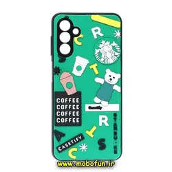 قاب گوشی  Galaxy A04S سامسونگ طرح سیلیکونی هارد سه بعدی برجسته محافظ لنزدار استارباکس STARBUCKS کد 194