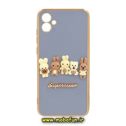 قاب گوشی Galaxy A04E سامسونگ طرح ژله ای مای کیس گلد لاین دور طلایی عروسکی سه بعدی محافظ لنز دار فیلی کد 73