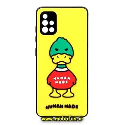 قاب گوشی Galaxy A51 سامسونگ طرح سیلیکونی هارد سه بعدی برجسته محافظ لنزدار اردک HUMAN MADE کد 805
