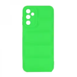 قاب گوشی Galaxy A34 5G سامسونگ سیلیکونی ژله ای پافر PC زیر بسته محافظ لنز دار سبز فسفری کد 207