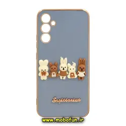 قاب گوشی Galaxy A34 5G سامسونگ طرح ژله ای مای کیس گلد لاین دور طلایی عروسکی سه بعدی محافظ لنز دار فیلی کد 168