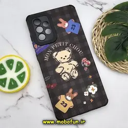قاب گوشی Galaxy A72 سامسونگ طرح کبریتی چرمی اورجینال Unique Case محافظ لنزدار کپسولی خرسی تدی کد 477