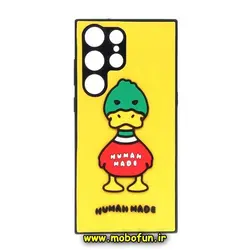 قاب گوشی Galaxy S22 Ultra سامسونگ طرح سیلیکونی هارد سه بعدی برجسته محافظ لنزدار اردک HUMAN MADE کد 295