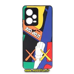 قاب گوشی Redmi Note 12 Pro 5G - Redmi Note 12 Pro Plus 5G شیائومی طرح سیلیکونی هارد سه بعدی برجسته محافظ لنزدار نایکی JUST DO IT کد 88