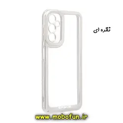 قاب گوشی Galaxy A14 4G - Galaxy A14 5G سامسونگ طرح الکتروپلیتینگ ژله ای شفاف اورجینال اسپیس SPACE محافظ لنز دار نقره ای کد 273