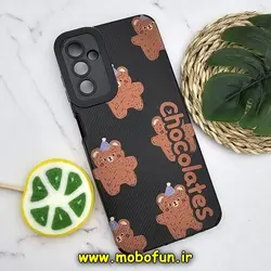 قاب گوشی Galaxy A14 4G - Galaxy A14 5G سامسونگ طرح کبریتی چرمی اورجینال Unique Case محافظ لنزدار کپسولی خرسی تدی کد 265