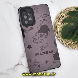 قاب گوشی Galaxy A13 4G سامسونگ طرح کبریتی چرمی اورجینال Unique Case محافظ لنزدار کپسولی فضانورد SPACEMAN کد 671