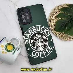 قاب گوشی Galaxy A13 4G سامسونگ طرح کبریتی چرمی اورجینال Unique Case محافظ لنزدار کپسولی استارباکس STARBUCKS کد 669