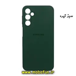 قاب گوشی Galaxy A24 4G سامسونگ مدل PVD ضد خش پشت گلس شیشه ای محافظ لنز دار سبز تیره کد 99