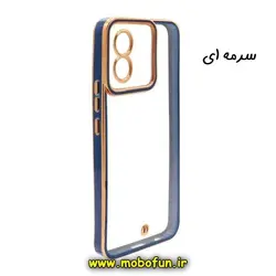 قاب گوشی Honor X5 4G آنر طرح الکتروپلیتینگ ژله ای شفاف محافظ لنز دار سرمه ای کد 30