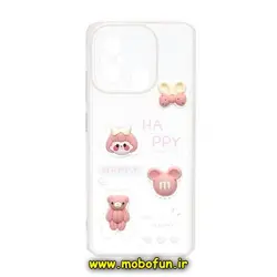 قاب گوشی Redmi 12C - Poco C55 - Redmi 11A شیائومی طرح عروسکی سه بعدی شفاف TPU محافظ لنز دار کد 124