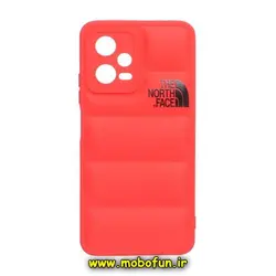 قاب گوشی Xiaomi Poco X5 شیائومی سیلیکون ژله ای پافر PC زیر بسته محافظ لنز دار THE NORTH FACE قرمز کد 129