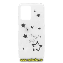 قاب گوشی Redmi Note 12 4G شیائومی طرح پشت طلق اکلیلی براق IMD کپسولی کد 102