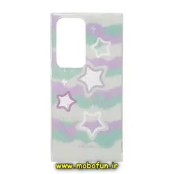 قاب گوشی Galaxy S23 Ultra سامسونگ طرح پشت طلق اکلیلی براق IMD کپسولی کد 161