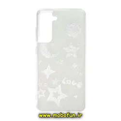 قاب گوشی Galaxy S21 FE سامسونگ طرح پشت طلق اکلیلی براق IMD کپسولی کد 470