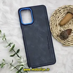 قاب گوشی Galaxy A12 - Galaxy M12 سامسونگ طرح چرمی کلاسیک HARD متال کیس نیلکین NILLKIN سرمه ای کد 1282