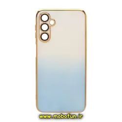 قاب گوشی Galaxy A24 4G سامسونگ طرح ژله ای مای کیس گلد لاین دور طلایی محافظ لنز دار شیشه ای دو رنگ کد 170
