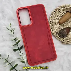 قاب گوشی Galaxy A34 5G سامسونگ طرح چرمی کلاسیک HARD متال کیس نیلکین NILLKIN قرمز کد 280