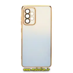 قاب گوشی Galaxy A32 4G سامسونگ طرح ژله ای مای کیس گلد لاین دور طلایی محافظ لنز دار شیشه ای دو رنگ کد 969