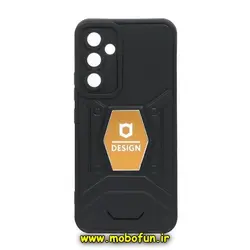 قاب گوشی Galaxy A34 5G سامسونگ طرح ضد ضربه بتمن فول ژله ای اورجینال DESIGN محافظ لنز دار مشکی - نارنجی کد 344