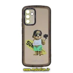 قاب گوشی Galaxy A34 5G سامسونگ طرح ژله ای شفاف بالشتی خرس تدی محافظ لنز دار کد 316
