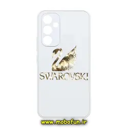 قاب گوشی Galaxy A54 5G سامسونگ لاکچری سواروسکی SWAROVSKI محافظ لنزدار سفید کد 397