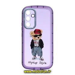 قاب گوشی Galaxy A54 5G سامسونگ طرح ژله ای شفاف بالشتی خرس تدی محافظ لنز دار کد 385