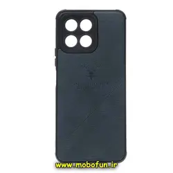 قاب گوشی Honor X6 - Honor X8 5G آنر طرح ژله ای چرمی ساده گوزنی سرمه ای کد 96