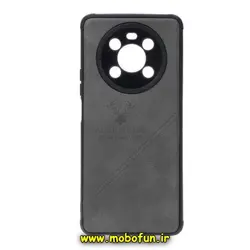 قاب گوشی Honor X9 4G آنر طرح ژله ای چرمی ساده گوزنی طوسی کد 11