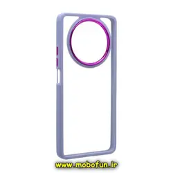 قاب گوشی Honor X9 4G آنر اورجینال متال کیس Metal طرح پشت طلق شفاف دور سیلیکونی یاسی کد 7