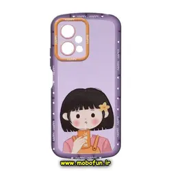 قاب گوشی Poco X5 شیائومی طرح ژله ای شفاف بالشتی دخترونه محافظ لنز دار کد 162