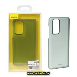 قاب گوشی Huawei P40 هوآوی طرح ژله ای ساده اورجینال سبک بیسوس Baseus سبز WING مات کد 1
