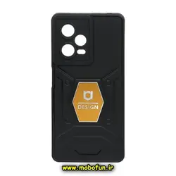 قاب گوشی Redmi Note 12 Pro Plus 5G شیائومی طرح ضد ضربه بتمن فول ژله ای اورجینال DESIGN محافظ لنز دار مشکی نارنجی کد 2
