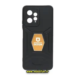 قاب گوشی Redmi Note 12 4G شیائومی طرح ضد ضربه بتمن فول ژله ای اورجینال DESIGN محافظ لنز دار مشکی نارنجی کد 180