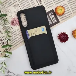 قاب گوشی Galaxy A70 - Galaxy A70S سامسونگ سیلیکونی جا کارتی دار مشکی کد 356