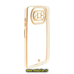 قاب گوشی Poco X3 NFC - Poco X3 Pro شیائومی طرح الکتروپلیتینگ ژله ای شفاف محافظ لنز دار سفید کد 1457